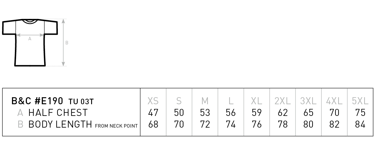guide des tailles e190