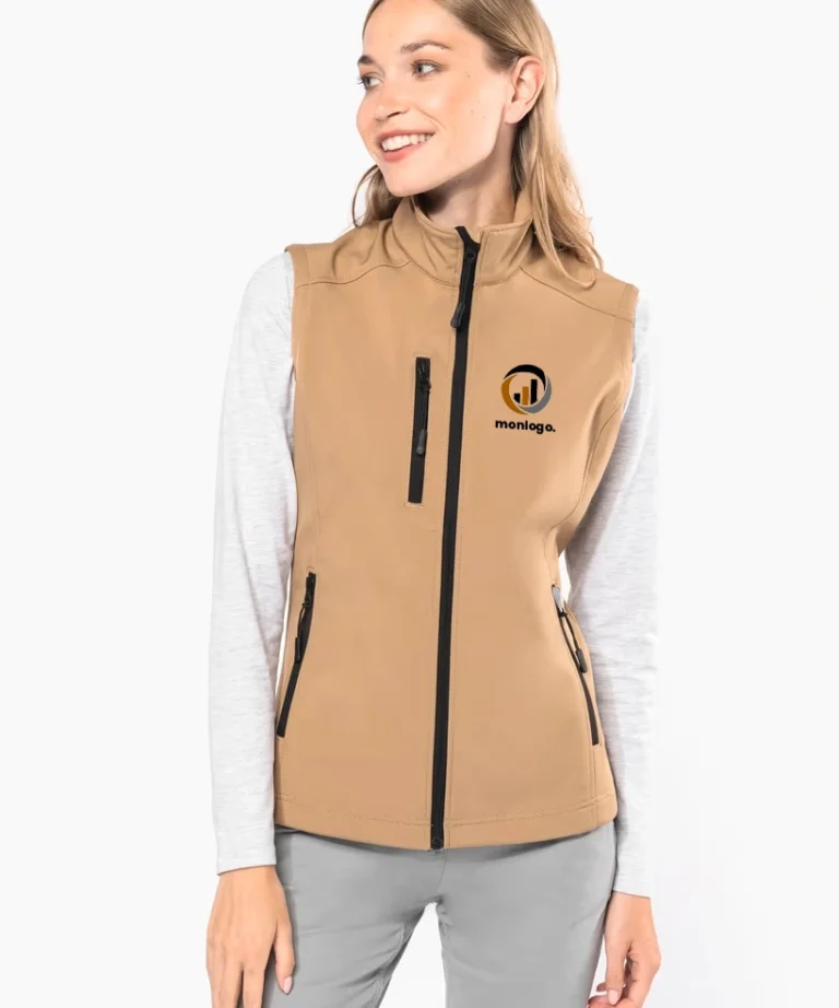 bodywarmer softshell femme à personnaliser