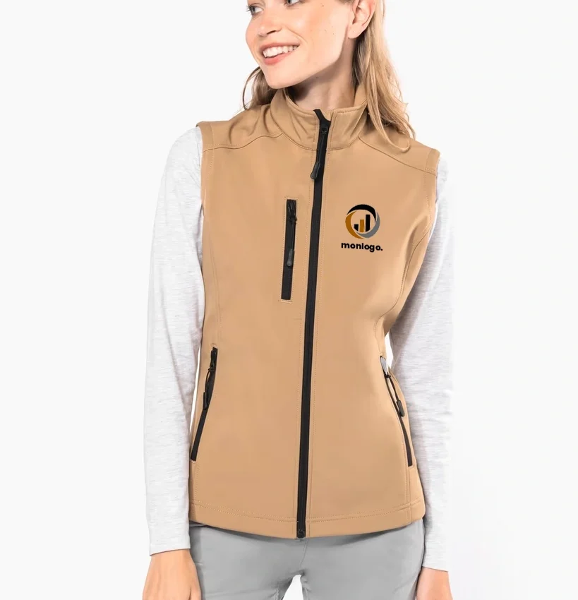 bodywarmer softshell femme à personnaliser