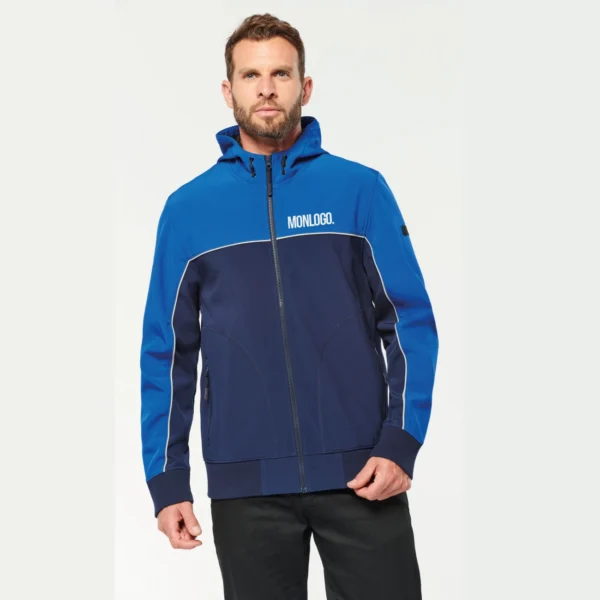 Veste softshell bicolore personnalisée