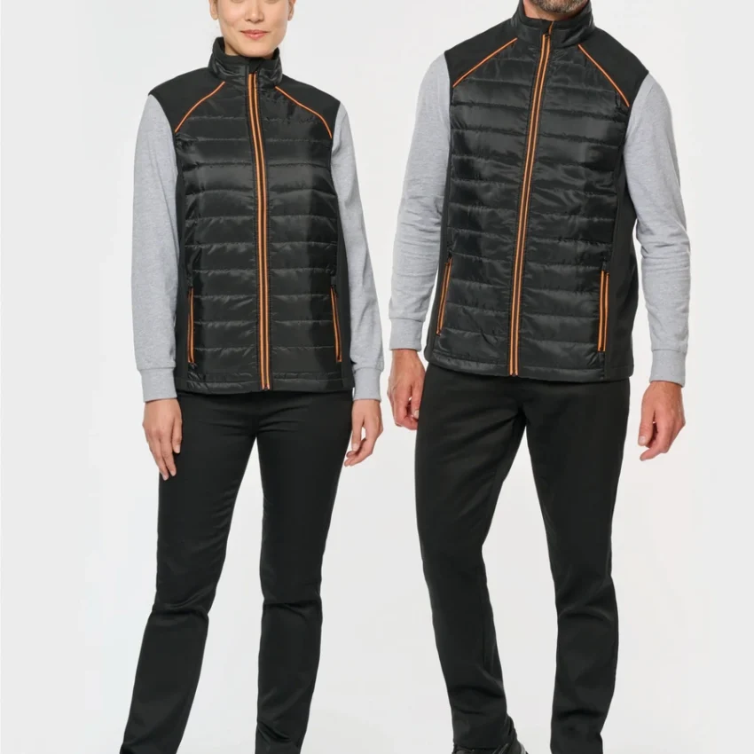 Bodywarmer bi-matière personnalisé